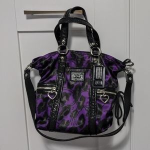 Coach poppy daisy ocelot shoulder bag F20071